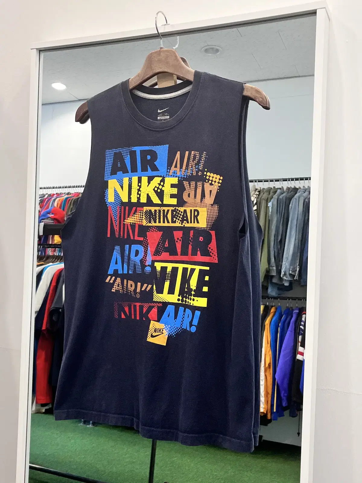 Nike 나이키 에어 프린팅 컷팅 슬리브리스 나시