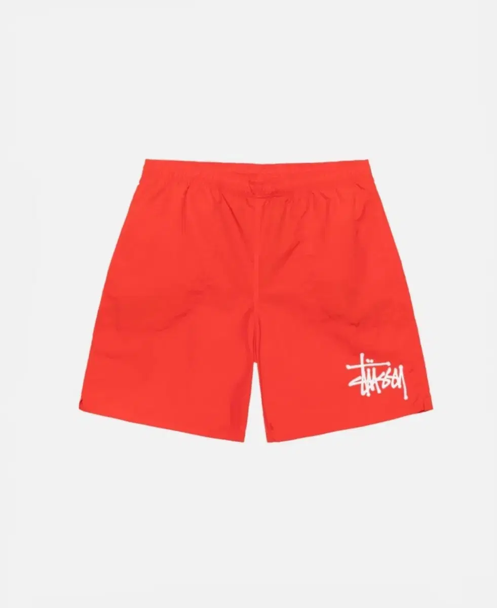 Genuine) Stussy Big Basic Water Shorts Bright Red