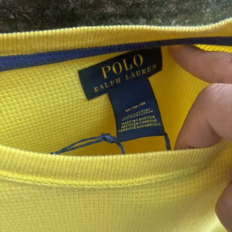 polo ralphlauren 폴로랄프로렌 와플 반팔 티셔츠 노랑