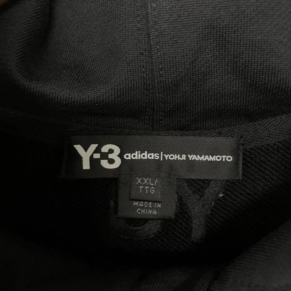 요지야마모토 Y-3 아치 빅 로고 후드티 블랙