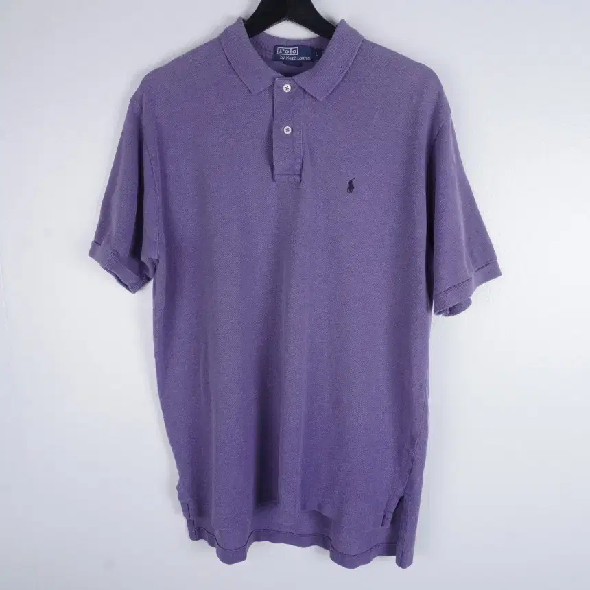 Polo Black Logo Violet Two Button PK Short Sleeve kara T-shirt via3491