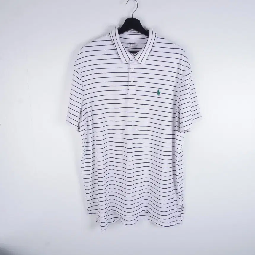 Polo Green Logo Stripe White PK Short Sleeve kara T-shirt via3501