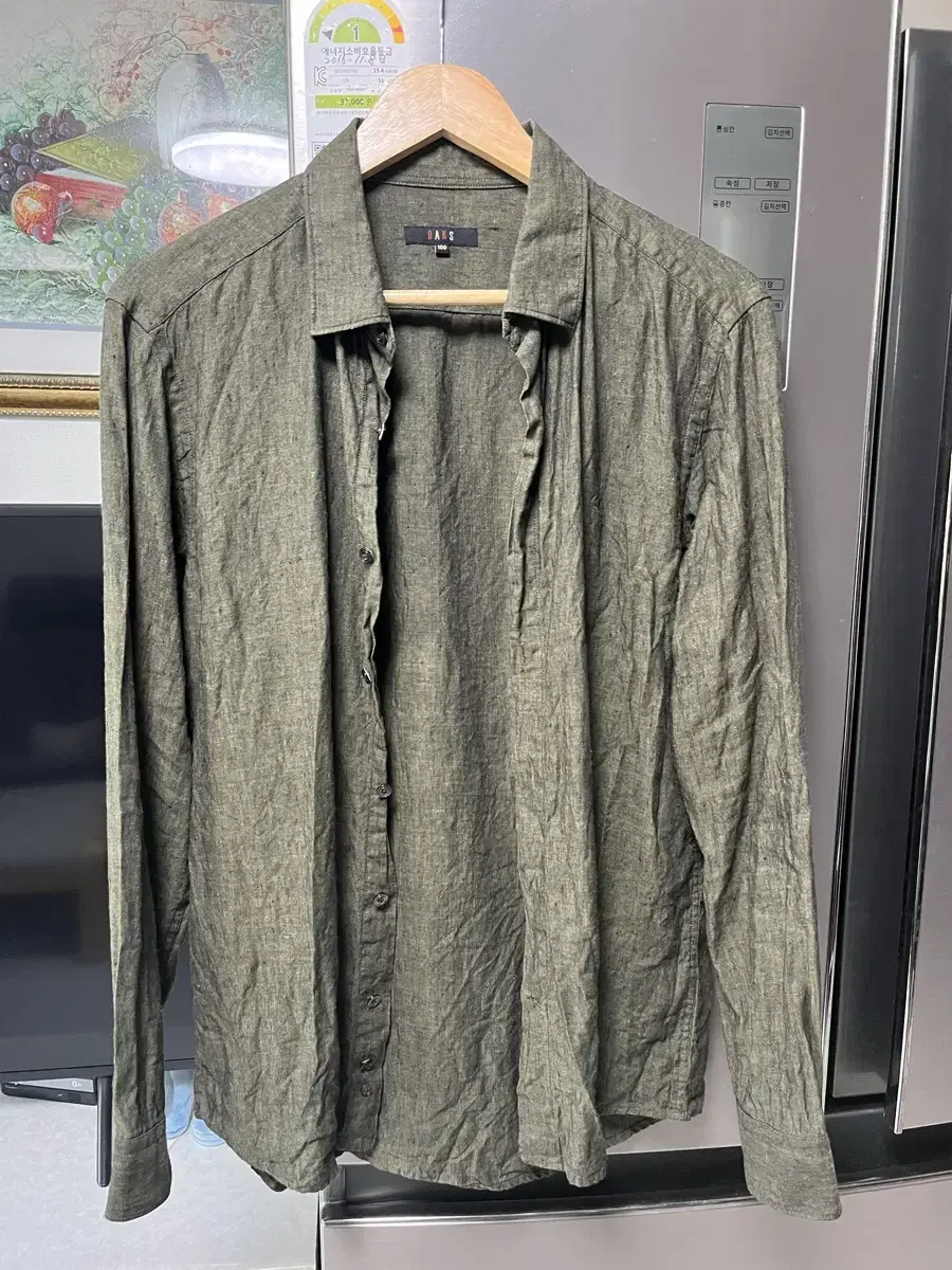 Daks Khaki Linen Shirt Size 100