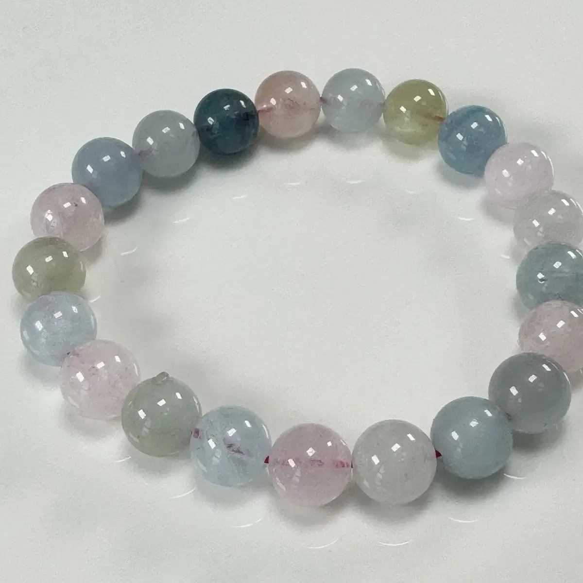 Morganite natural gemstone bead bracelet