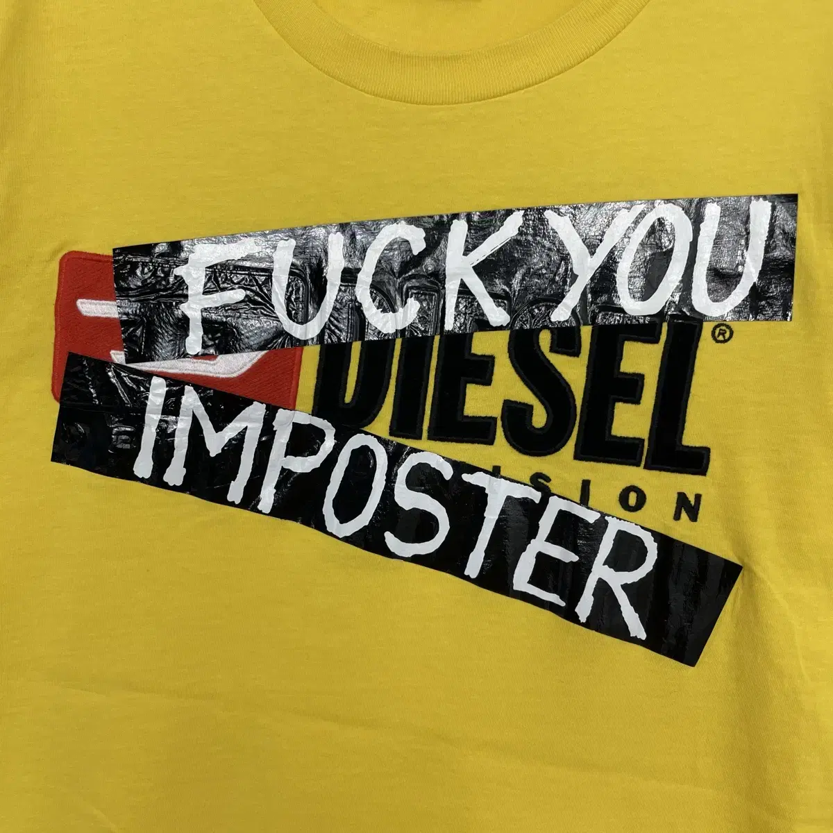 디젤 diesel fuck you 레터링 반팔 티셔츠