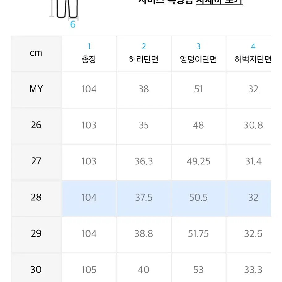 무텐다드 와이드 팬츠 크림색 28사이즈