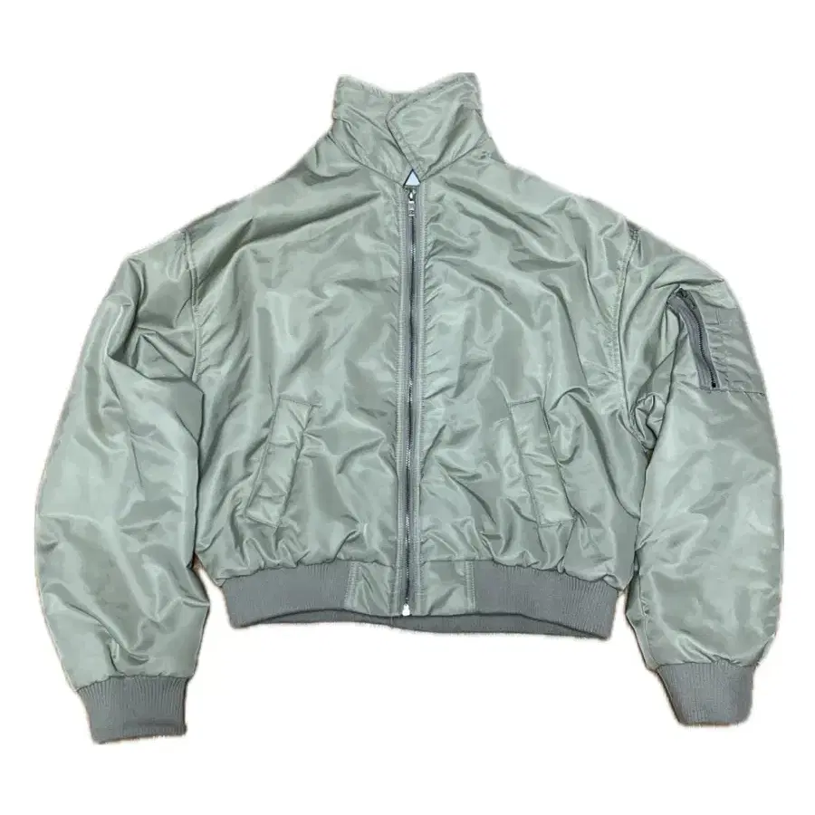 crop nylon bomber