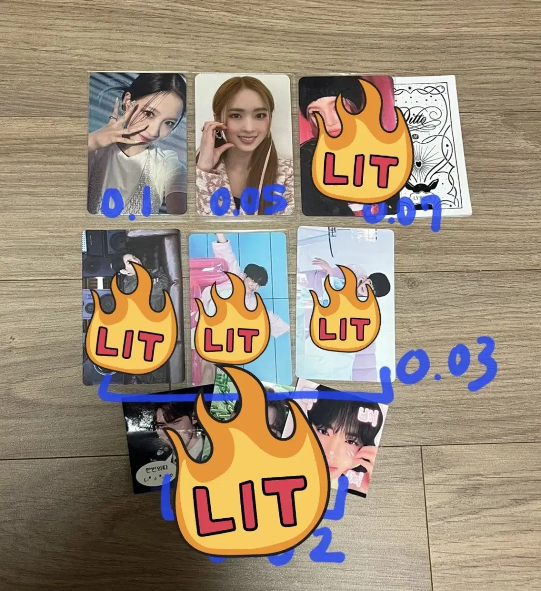 Several)Cherry Bullet bts new jeans danielle ive album Photocard Poka