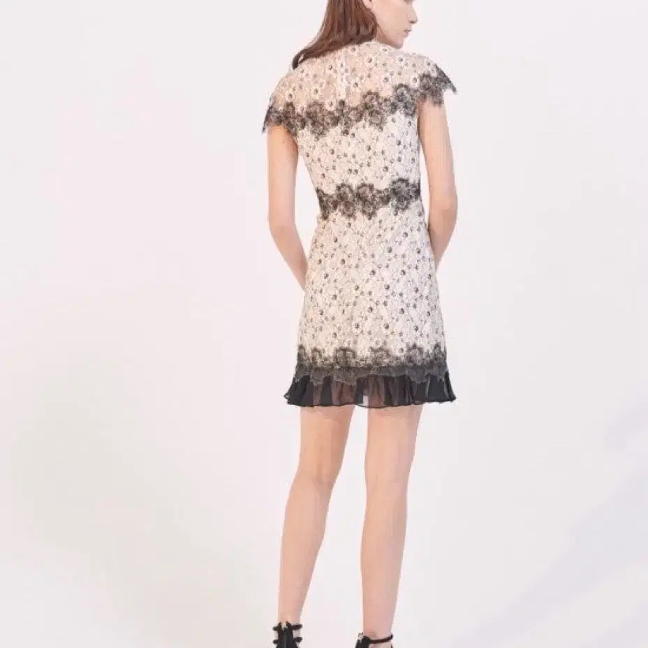 산드로 ellande dress 레이스 돌잔치 하객룩 2부 원피스