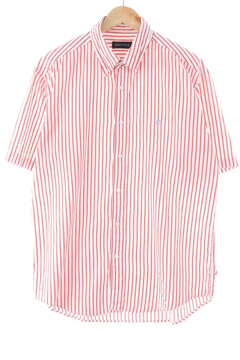 (XL) Vinpol Short Sleeve Shirt Southern Small Dirty Stripe Cotton-E665