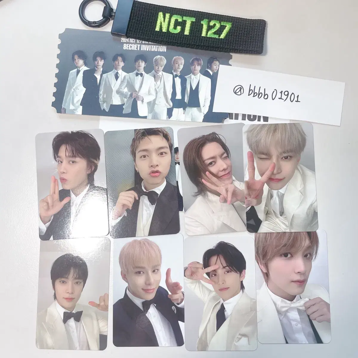 NCT 127 fanmeeting Admission photocard (all members) + keyring set