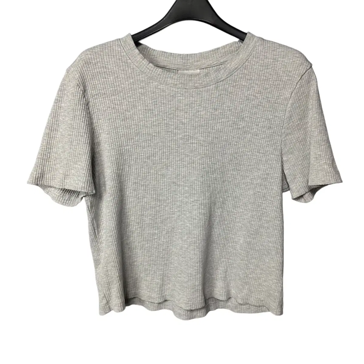 Women's Gray cropped short-sleeved T-shirt for M h&m