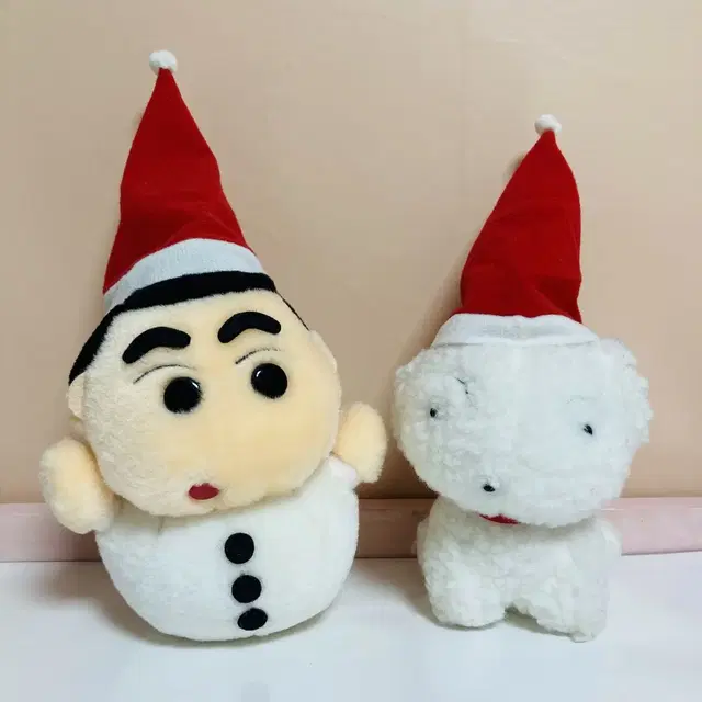 고전 짱구&흰둥이 산타 인형