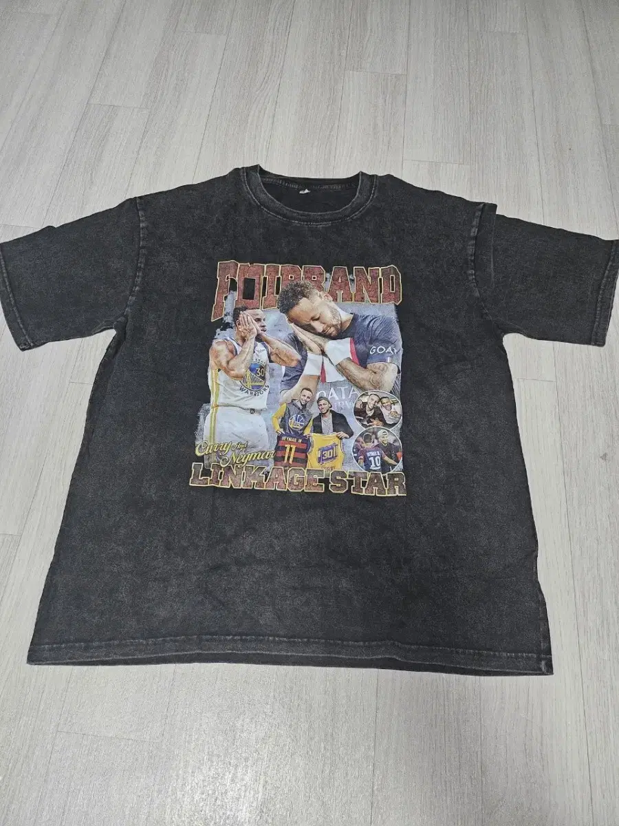 Big Print Stonewashed Short Sleeve T-Shirt