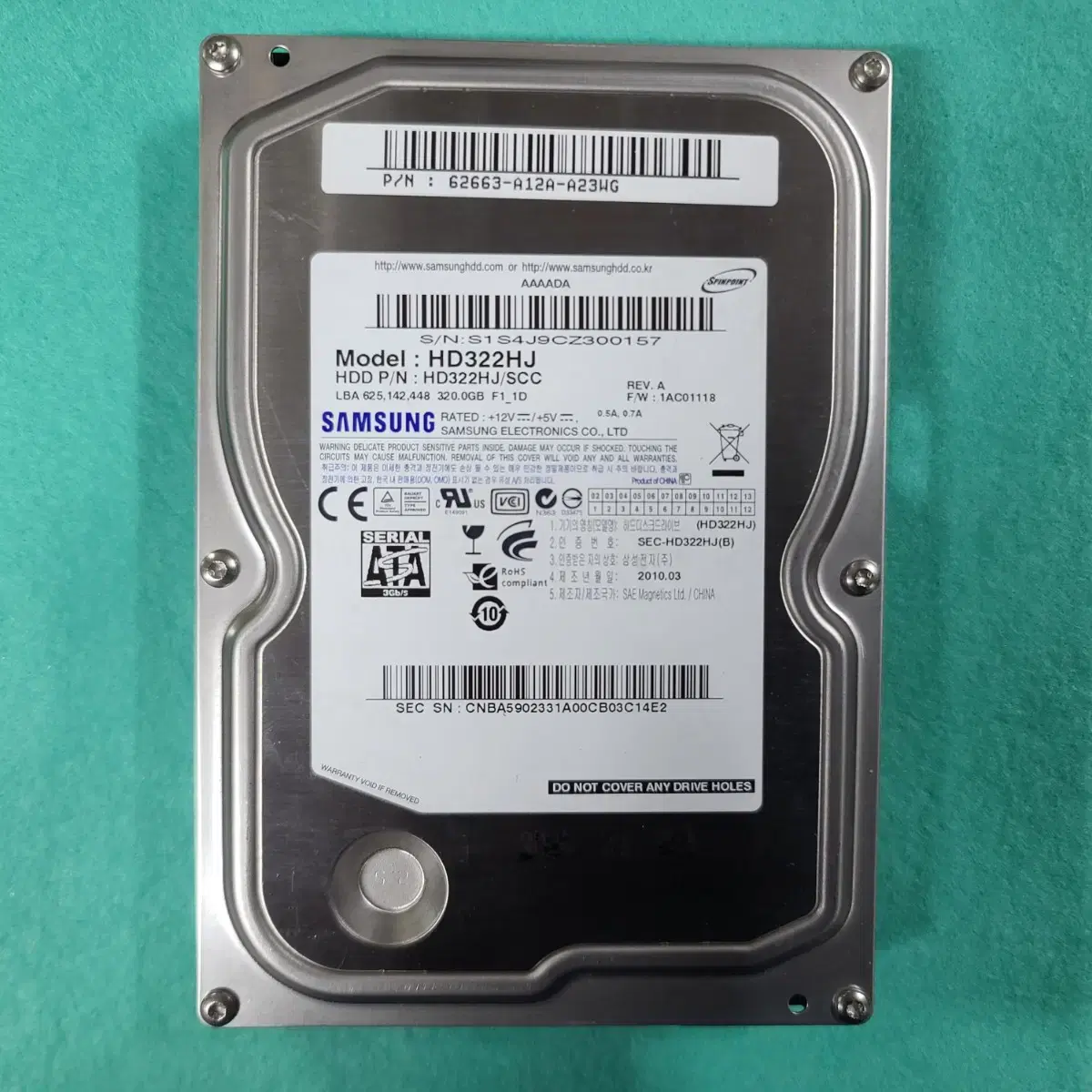 삼성 HD322HJ, 320GB SATA HDD / 수리용, 복구용