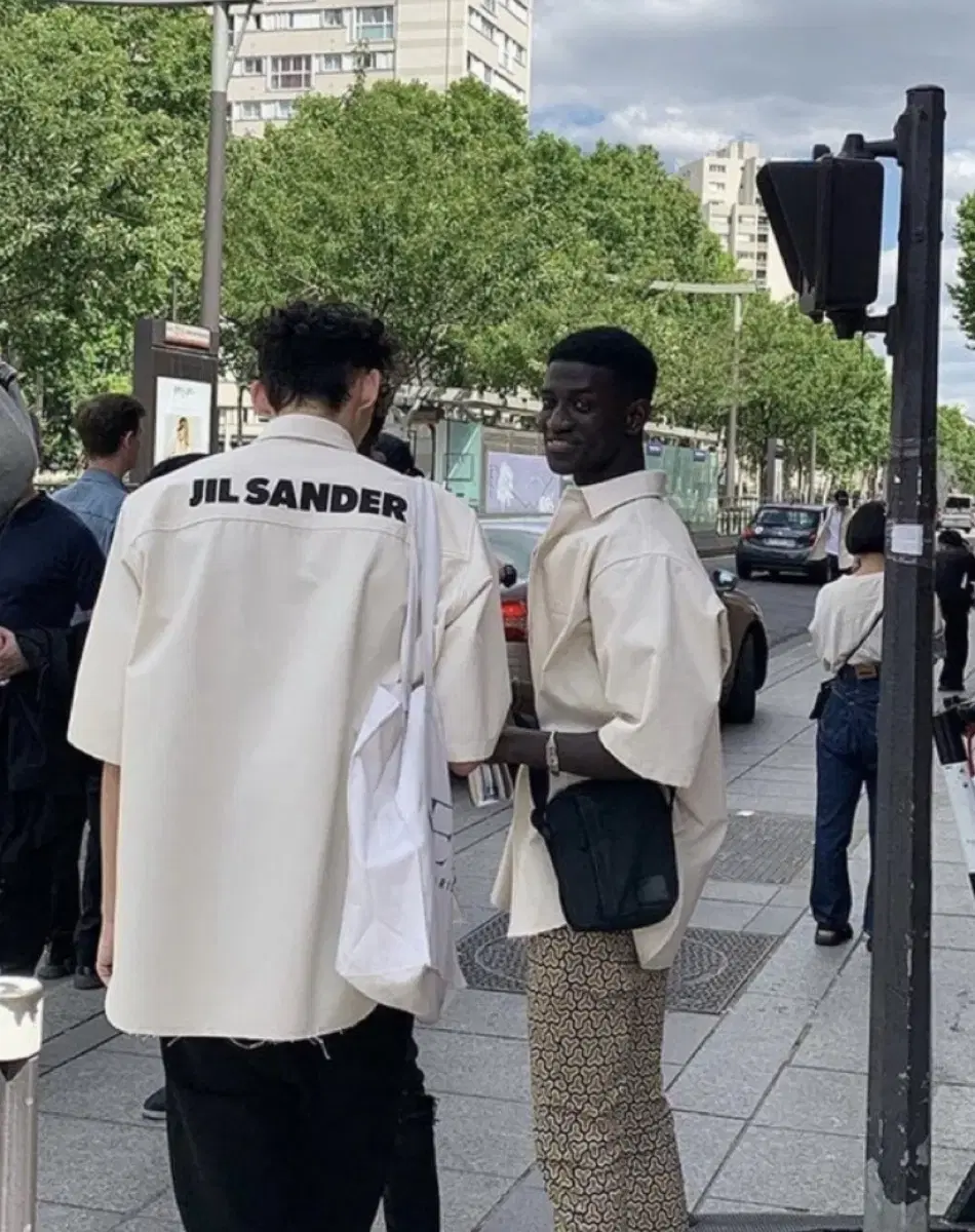 100) Jil Sander Back Logo Short Sleeve Shirt