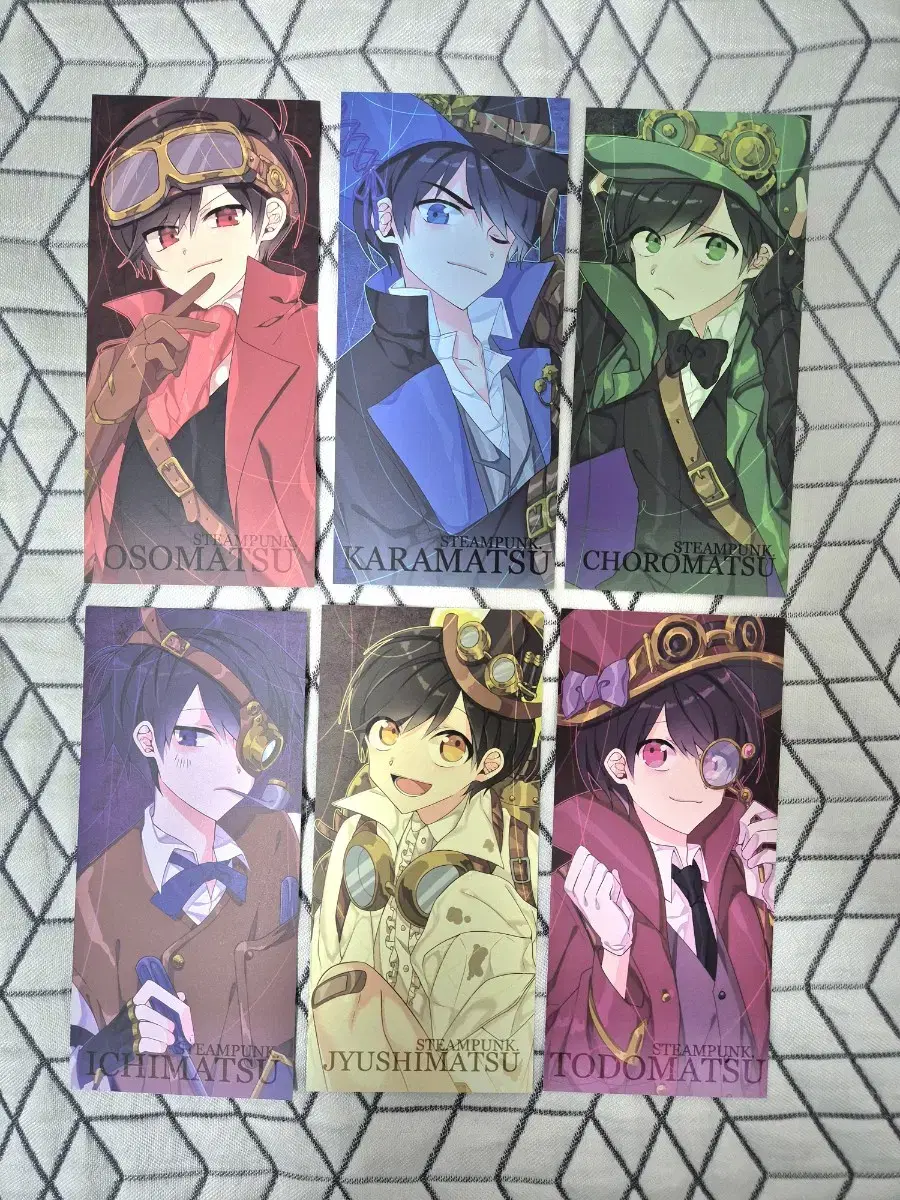 Bulk of 4 individual sets of Osomatsu-san Kard Tecs