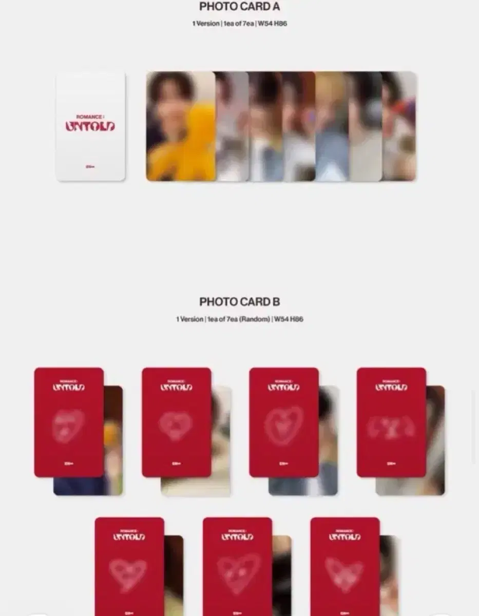 enhypen album photocard engine vahn heeseung set + unreleased photocard 양도