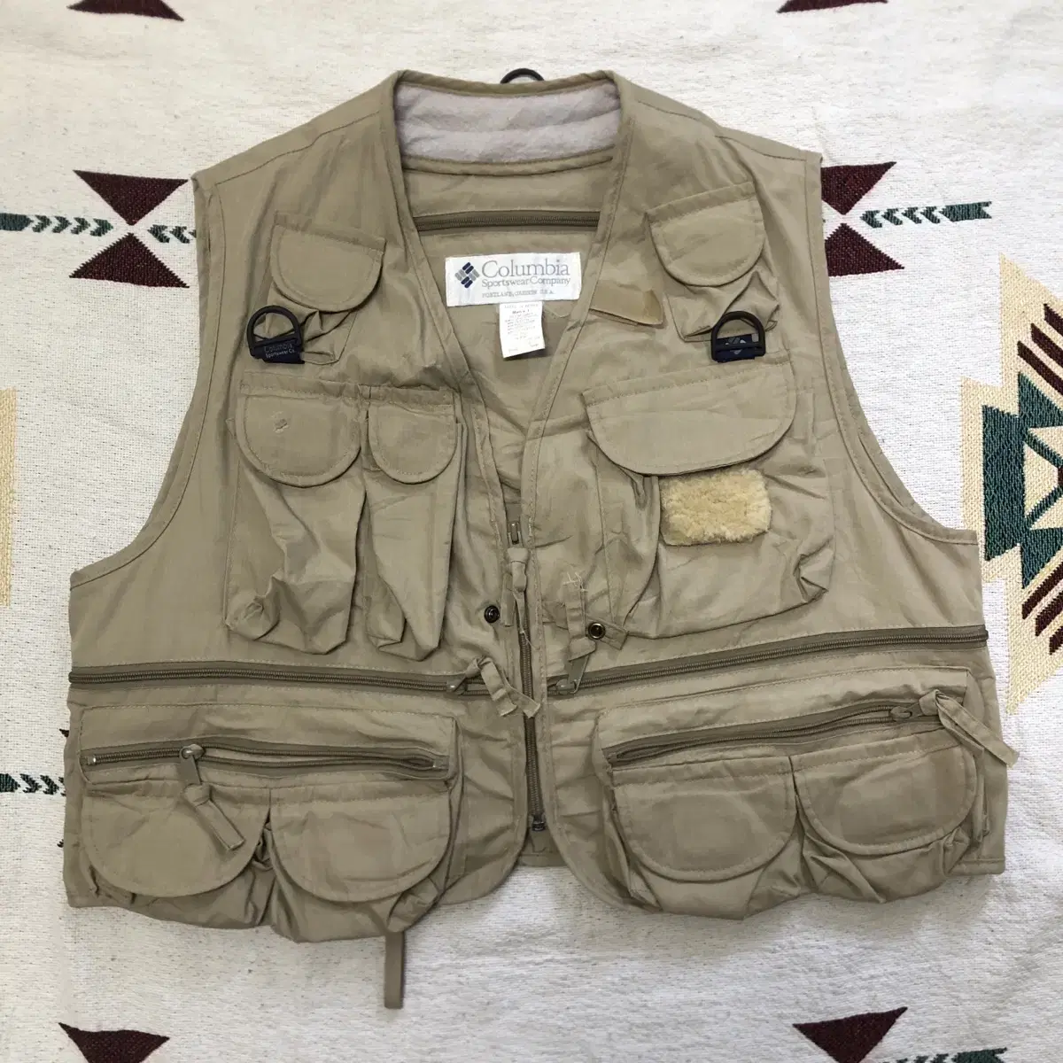 90s Colombia Fishing Vest Khaki