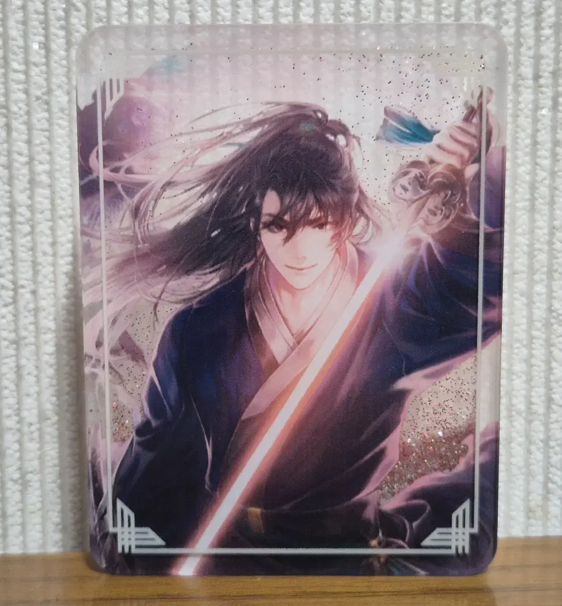 Return of the Blossoming Blade Clear Glitter acrylic Block