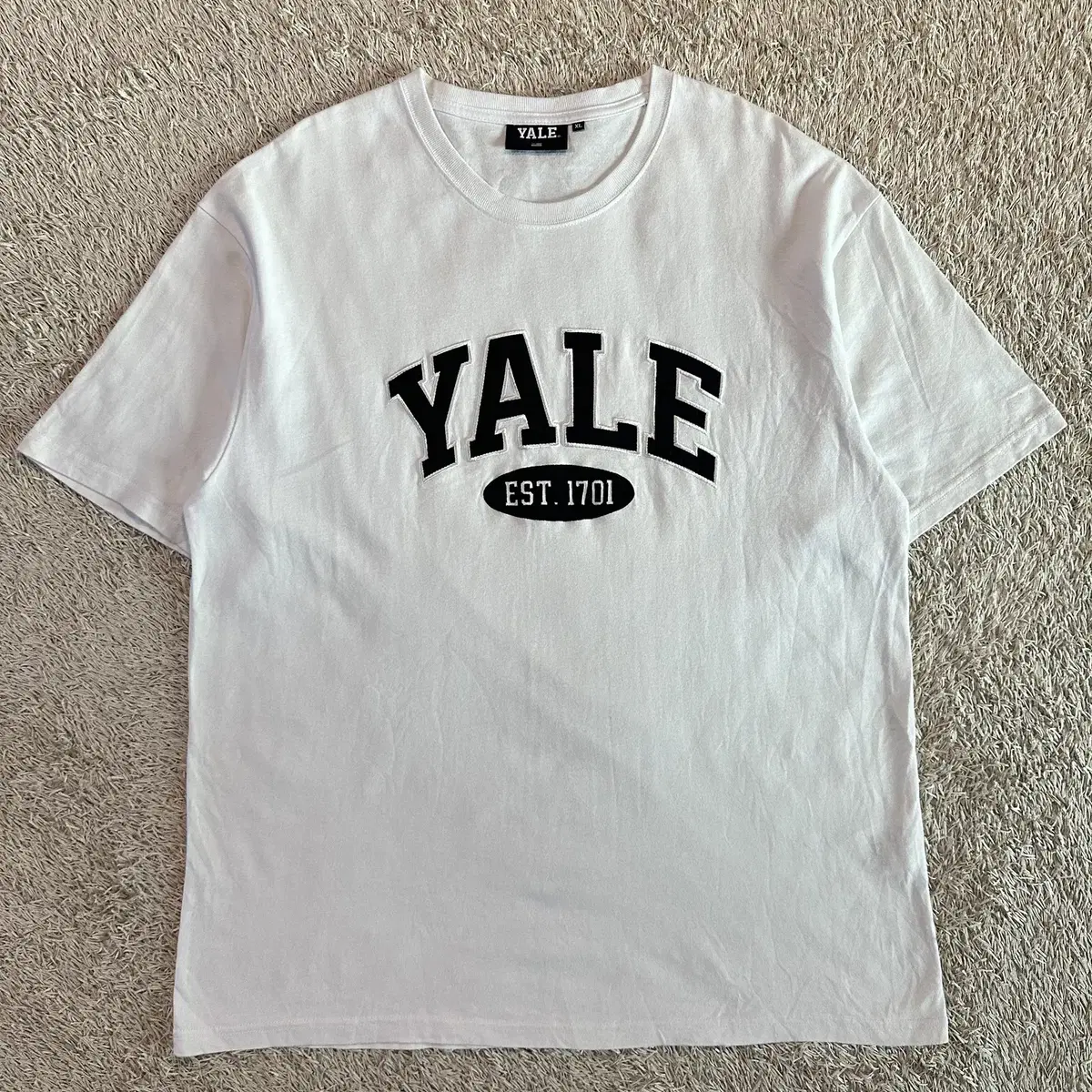 [XL] 예일 YALE 2 TONE ARCH 빅로고 반팔 티셔츠 화이트