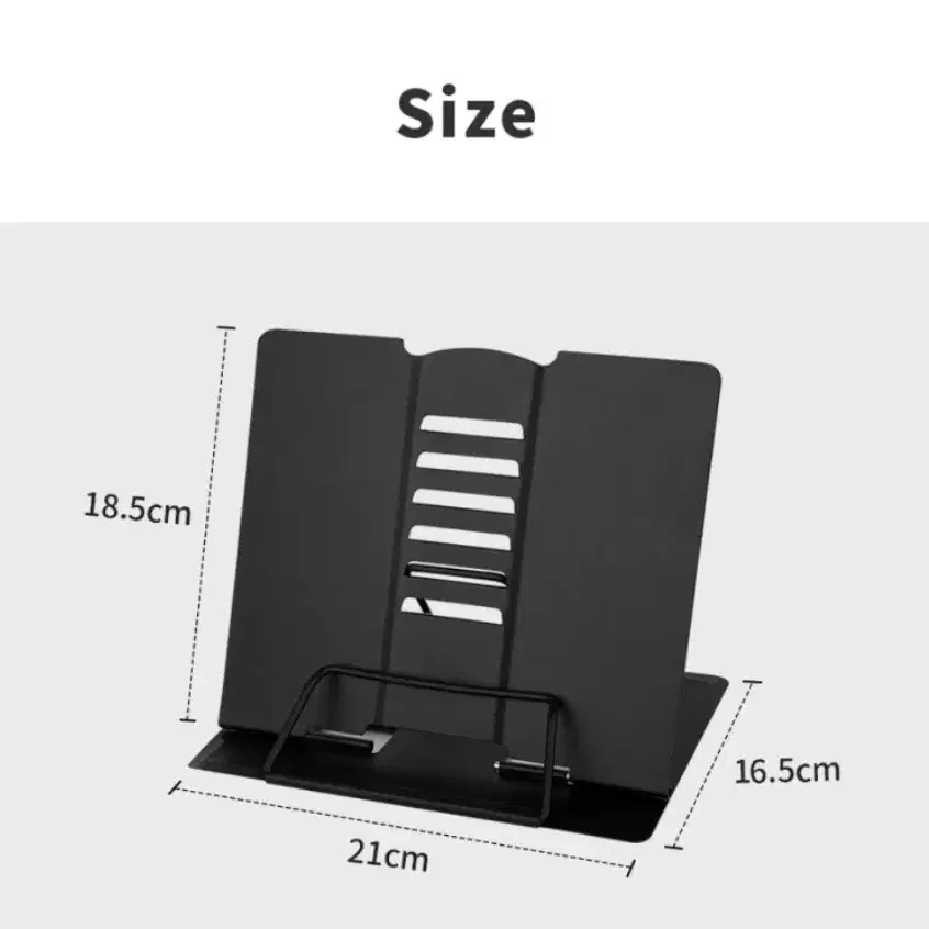 휴대용 6단 각도 조절 스탠드 독서대 책받침 접이식 북스탠드 거치대