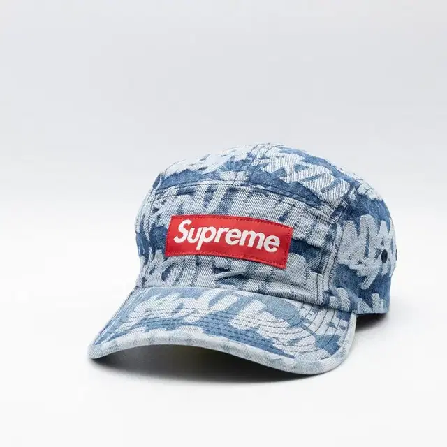 SUPREME JACQUARD DENIM CAP BLUE 22SS