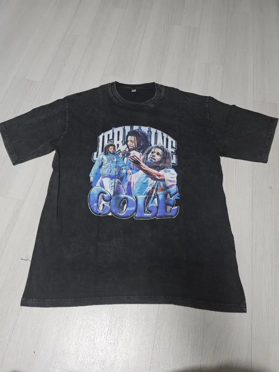 Jay Cole Big Print Stonewashed Short Sleeve T-Shirt