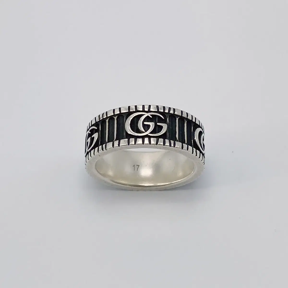 Gucci 551899 GGMamont Double G Silver Ring No. 17