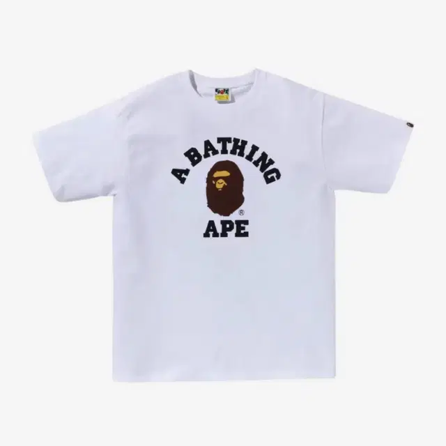 BAPE College T-Shirt White 베이프 컬리지 티셔츠