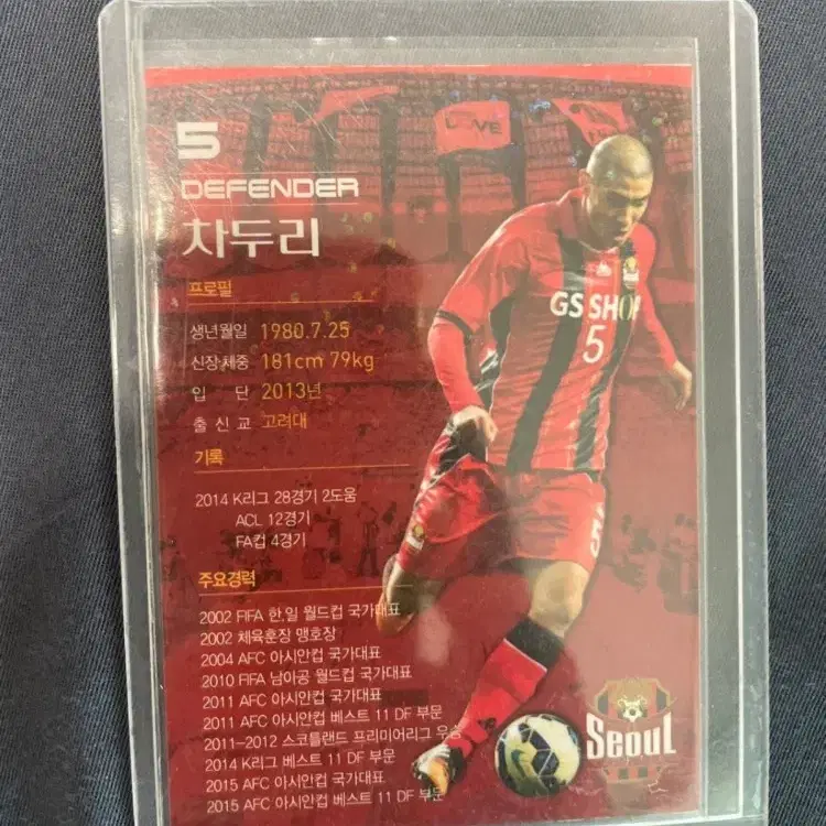 fc 서울 초희귀 차두리카드