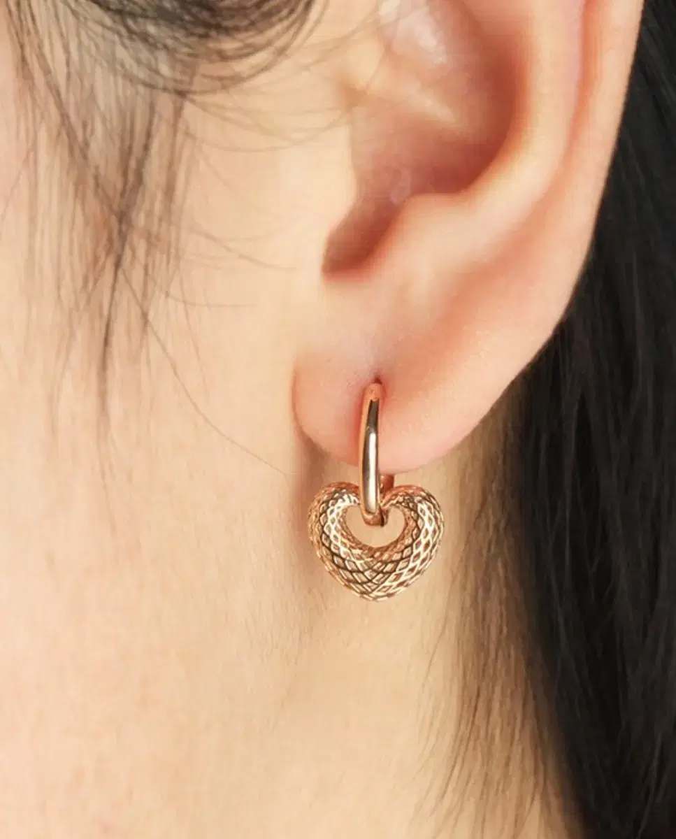 18K Heart One-Touch Love Heart Earrings~!!! High-quality, lovely earrings~