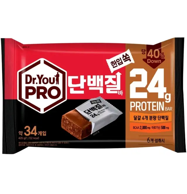 [무료배송] 닥터유 프로 단백질바 한입쏙 34개 420g