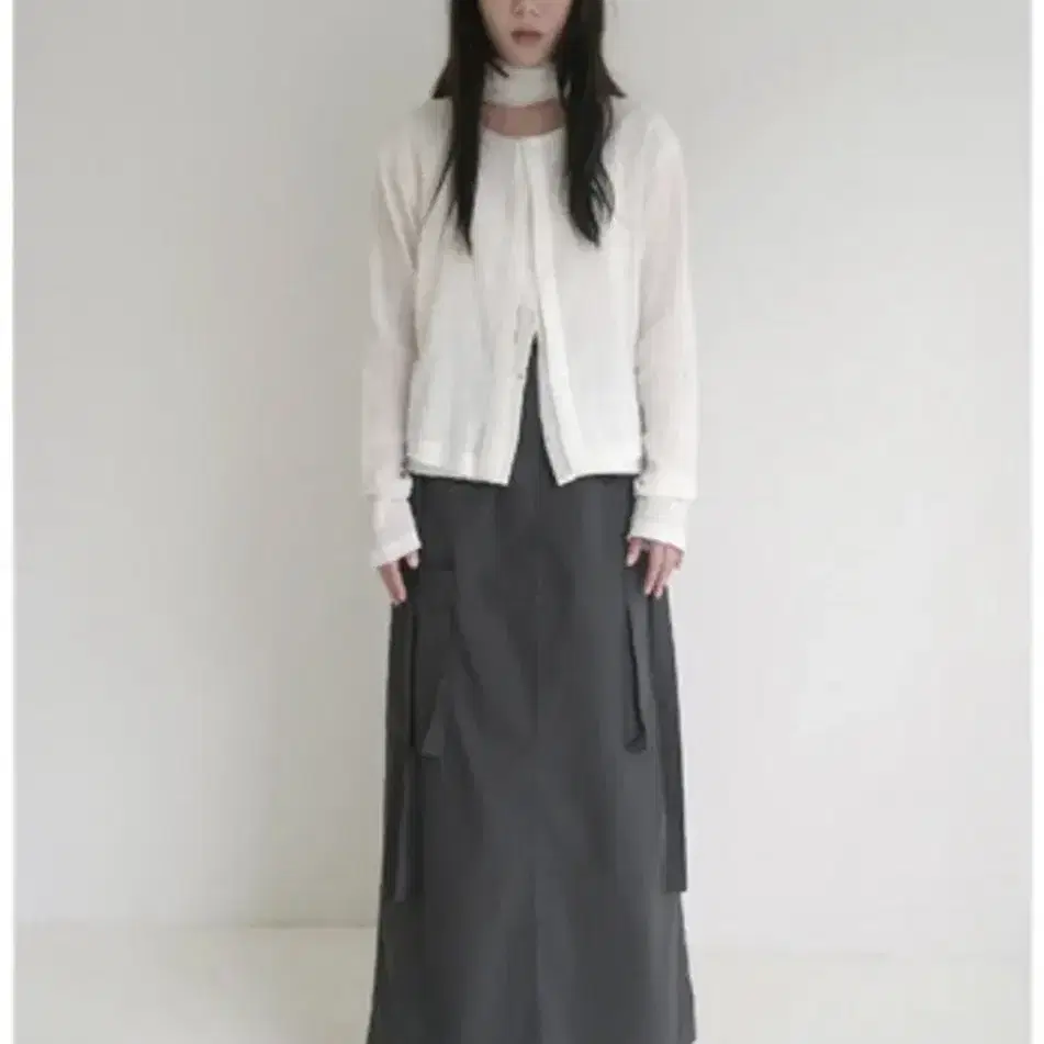 에프터 먼데이 2-layer crease blouse