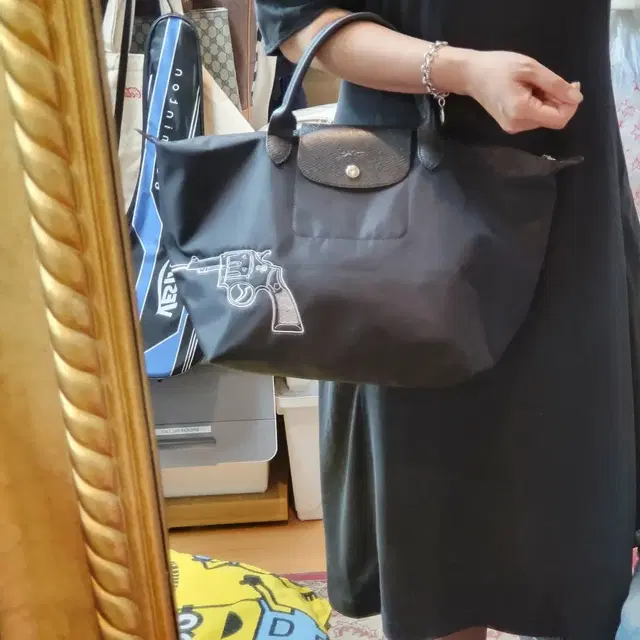 LONGCHAMP 롱샴 르 플리아쥬 미디엄 폴딩백 토트백 한정판 B144