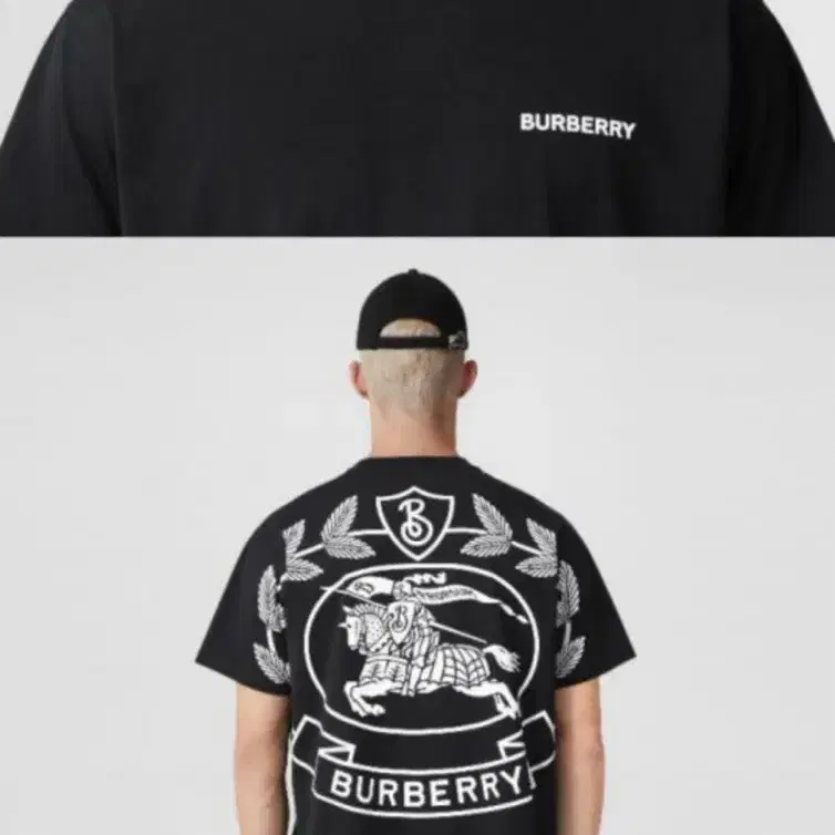 버버리 반팔 Burberry EKD Print Cotton Oversiz