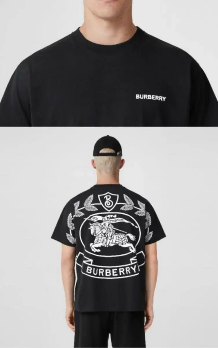 버버리 반팔 Burberry EKD Print Cotton Oversiz