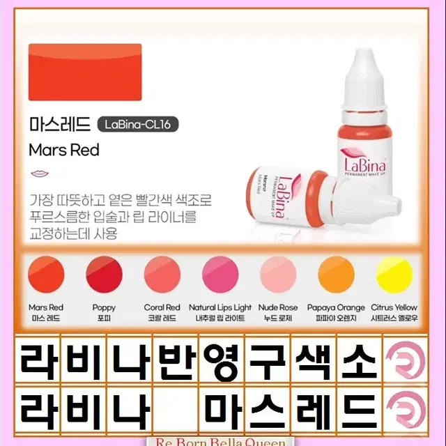 퀸오브하츠 에버에프터 색소 15ml 눈썹색소 입술색소 반영구전문가 색