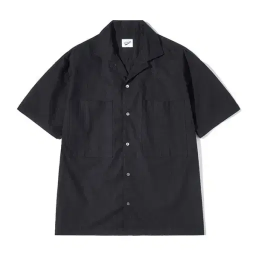 Partimento Short-Sleeved Half-Shirt Black L