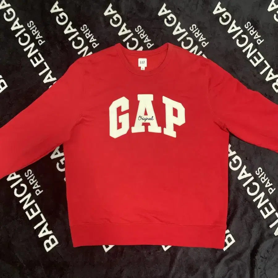 만원샵)L)GAP 갭 맨투맨 긴팔 롱슬리브 빈티지 레드 VTG