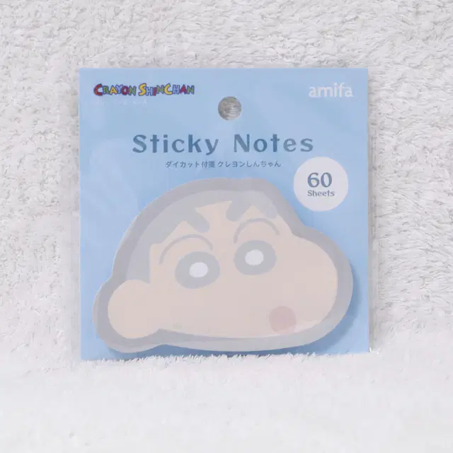 [일본정품] 짱구 얼굴 Sticky Note 다이컷 점착식 메모지