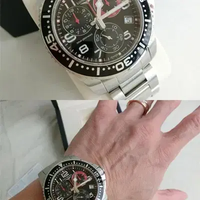 론진 하이드로 콘퀘스트 41mm 크로노 쿼츠 스틸