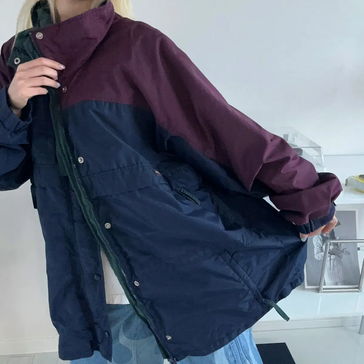 Columbia Colorblocked Windbreaker Jacket XL [O_027]