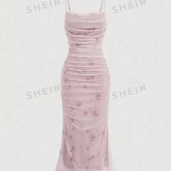 Shein 쉬인 플라워 나시 롱원피스 슬림 cider 샵사이다