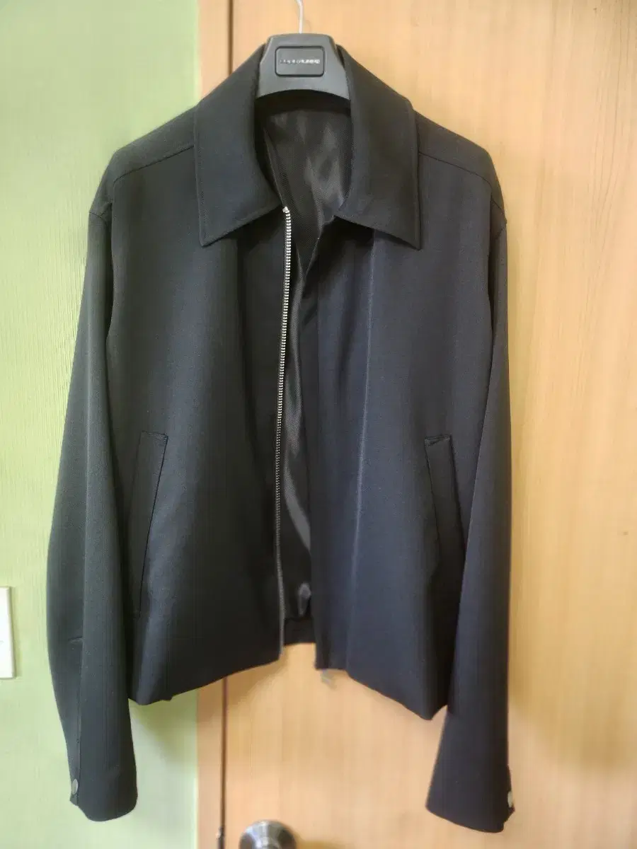 48)23ss Solid Homme Hidden Snap Black Shirt Jacket