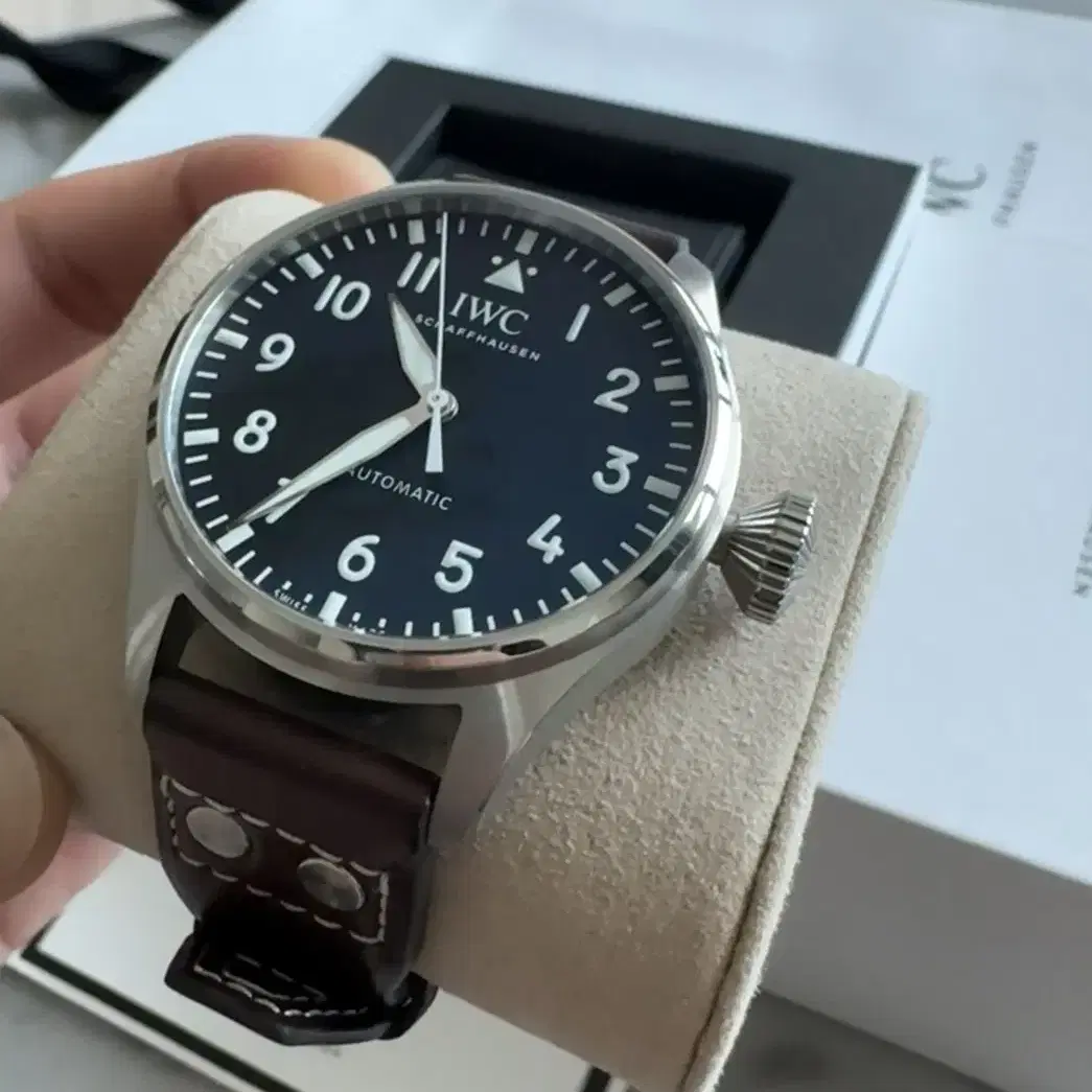 IWC 빅파일럿 워치 43mm 검판