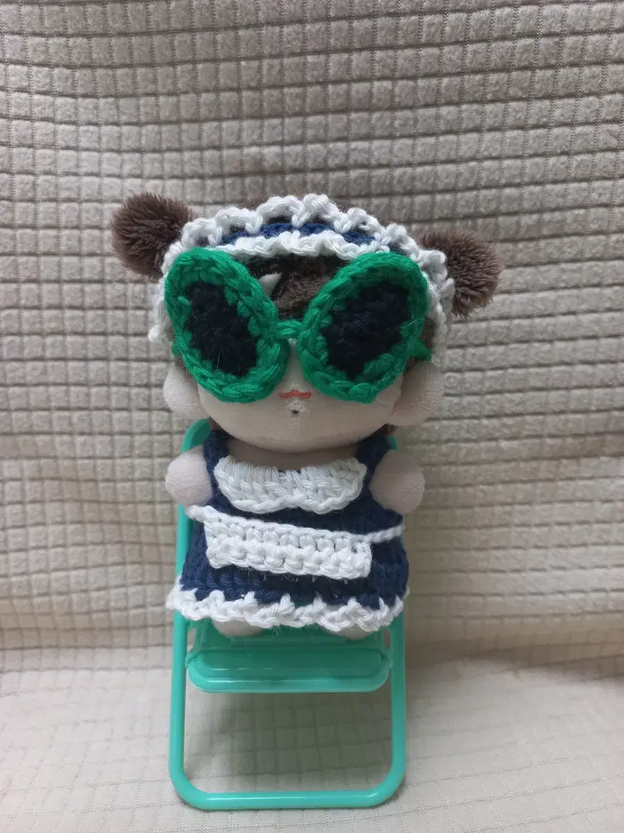 10cm, 7cm 인형 뜨개 옷 (메이드, 외계인안경)