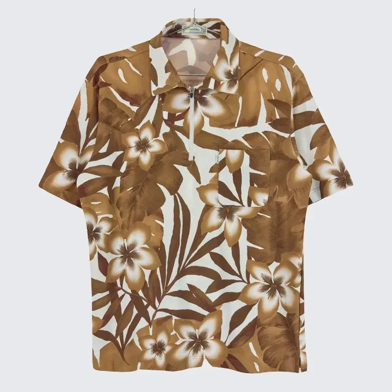 [JPN] Poly Flower Short Sleeve PK Shirt Karati (Men 100) A22570