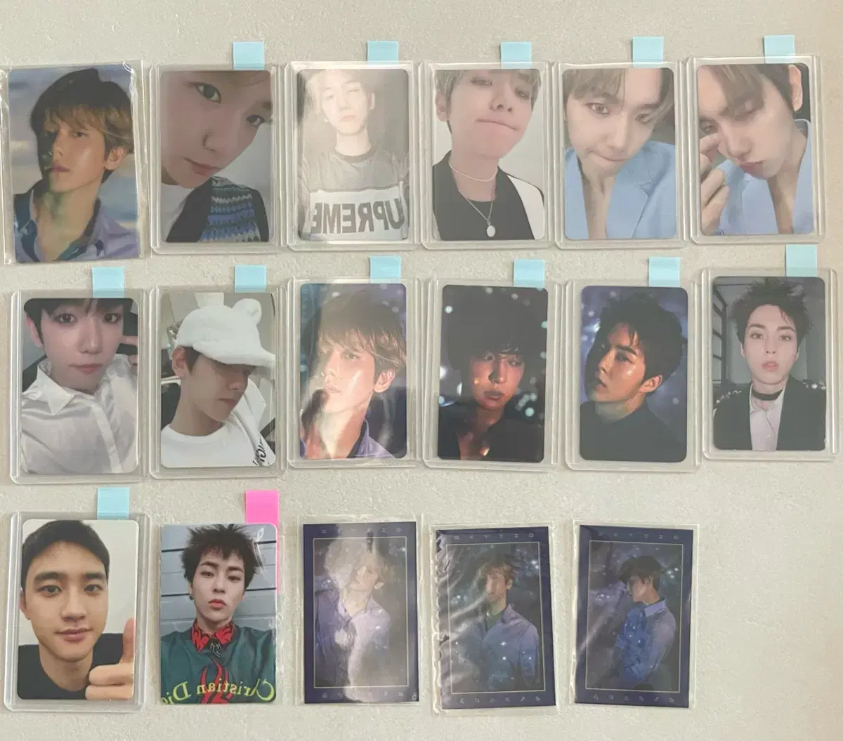 Exo Photocard Baekhyun Pokka, D.O. Pokka, Xiumin Pokka, and Chanyeol Pokka in bulk