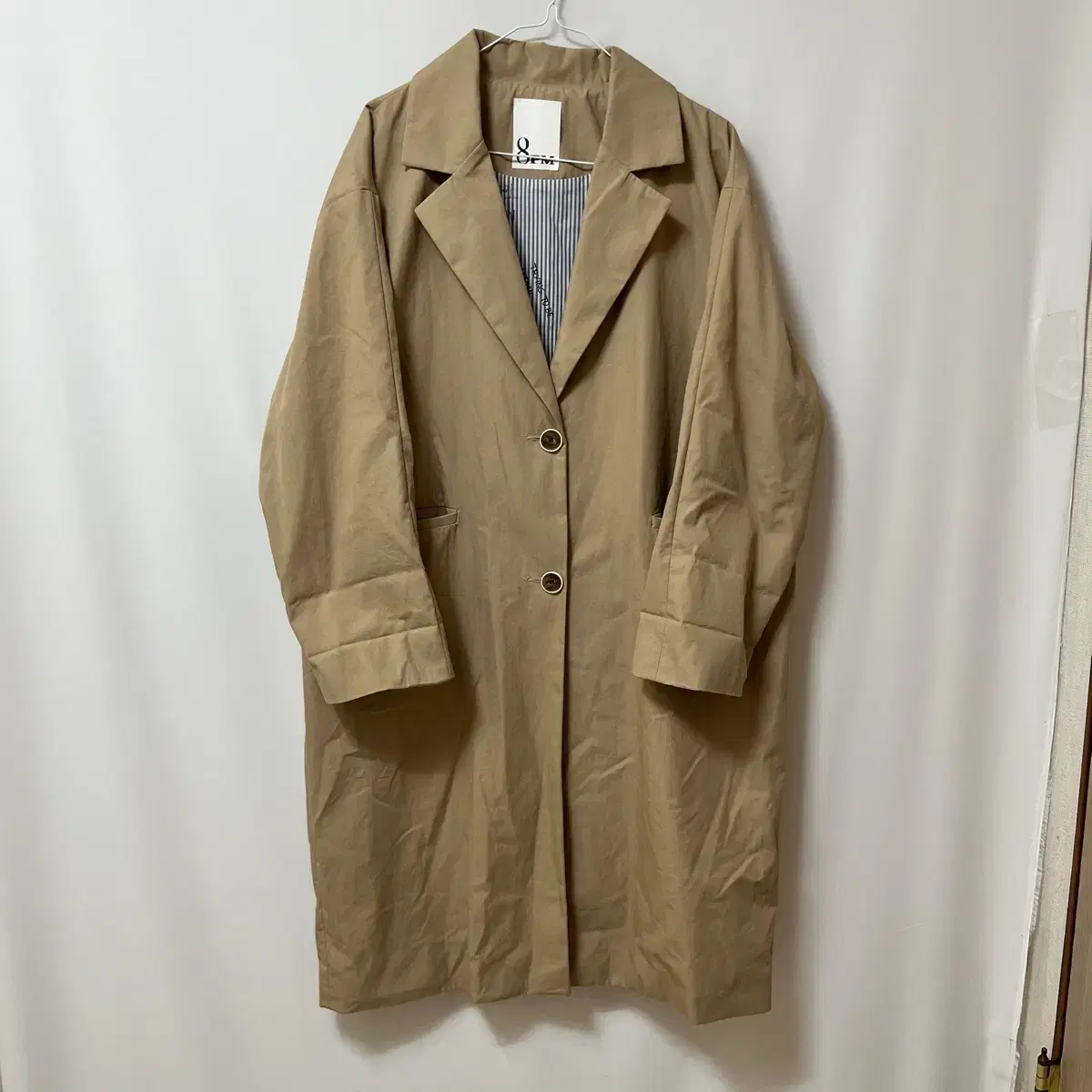 [ F ] 8PM Women's Oversized Cotton Single Coat